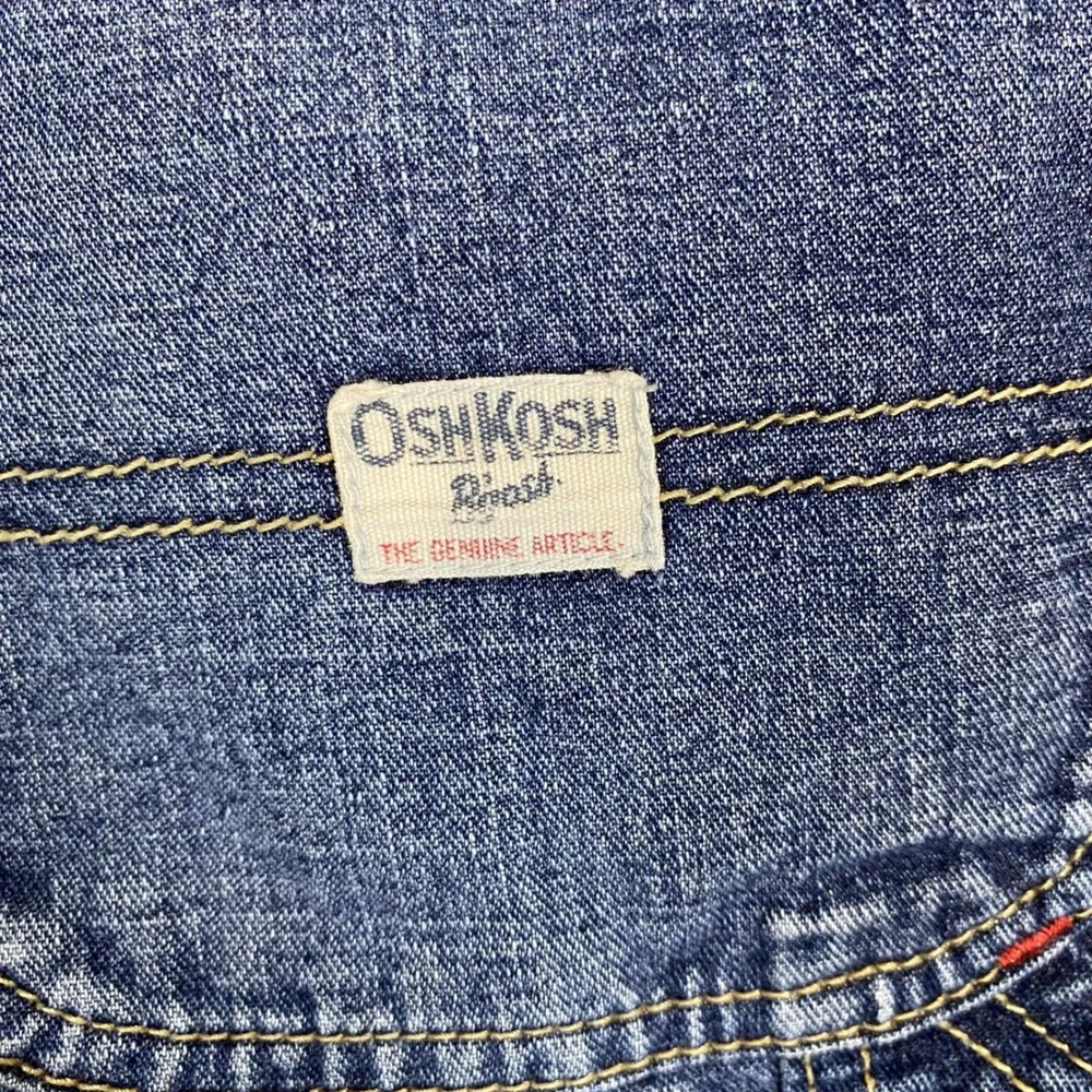 OshKosh Bgosh Carpenter Utility Denim‎ Shorts Boys Size 10 R Blue Denim Vintage